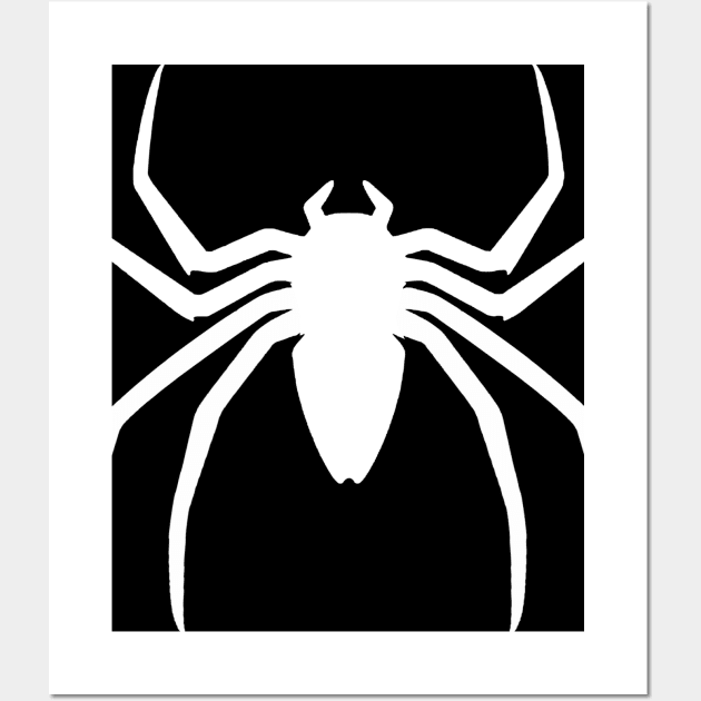 Generic White Spider on Black Cosplay Halloween Couples Costume Front & Back Print Wall Art by blueversion